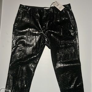 *NWT* Zara faux snakeskin black pants sz XXL